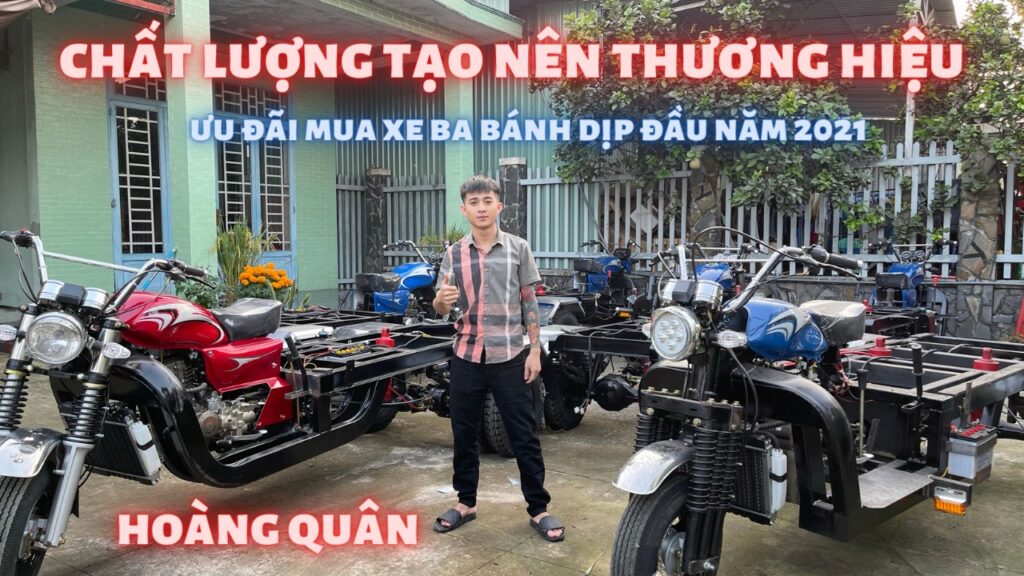 Các dòng sản phẩm xe ba gác Hoàng Quân