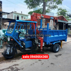 Xe Ba Bánh Gắn Cẩu Máy Dầu Kubota 50 Mã Lực